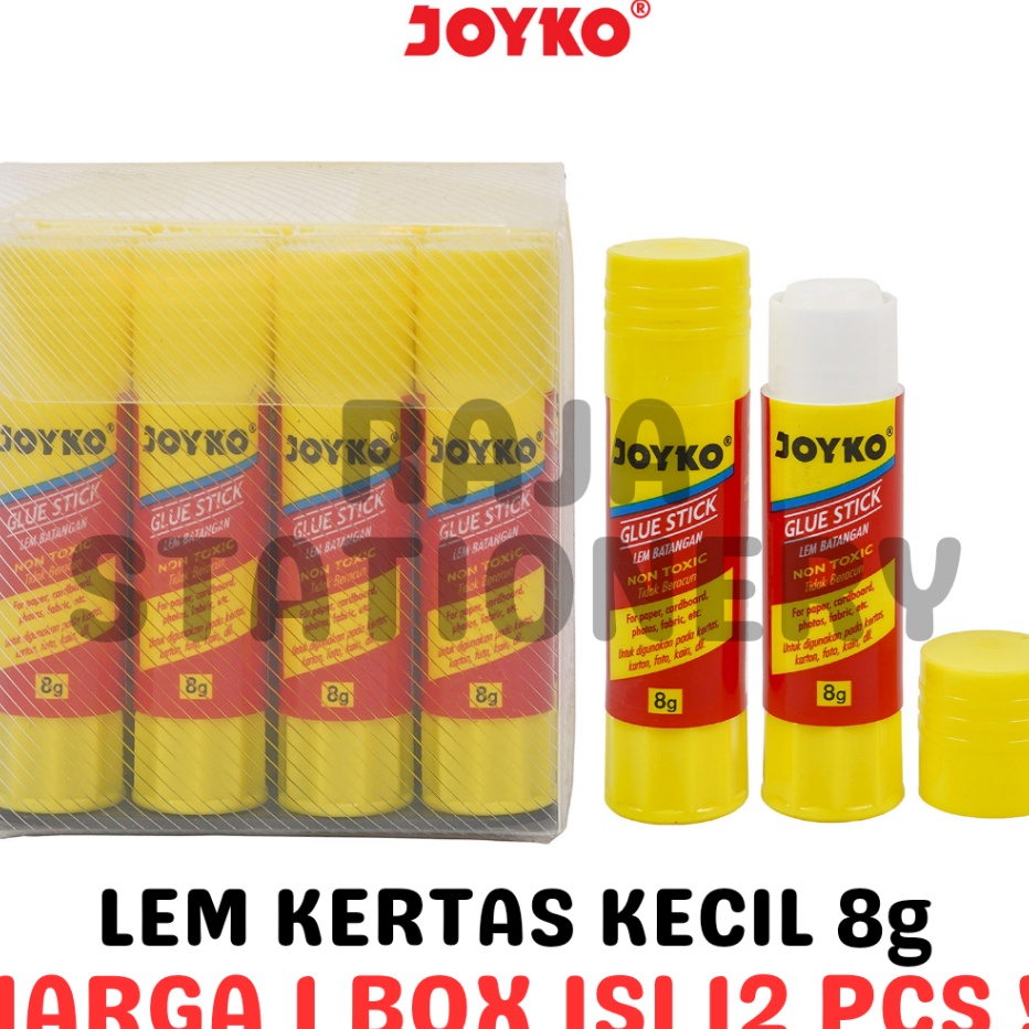 

berkualitas JOYKO GLUE STICK 8g LEM BATANG STIK KES JOYKO GS9 JOYART GS1 KECIL PRAKARYA ANAK 12PCS