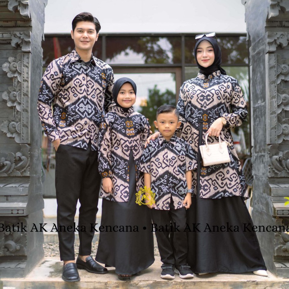 Couple keluarga syari muslimah dress gamis couple baju couple pasangan gaun pesta muslimah batik cou