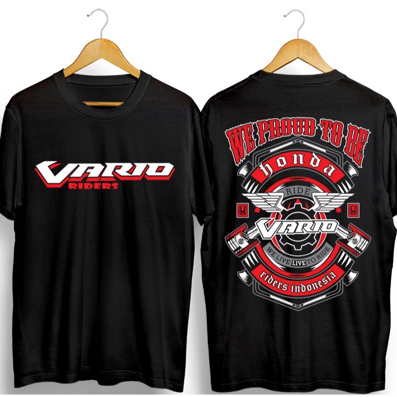 NEW T SHIRT KAOS DISTRO KAOS VARIO RIDERS KAOS MOTOR VARIO TEARU BAYAR DI TEMPAT