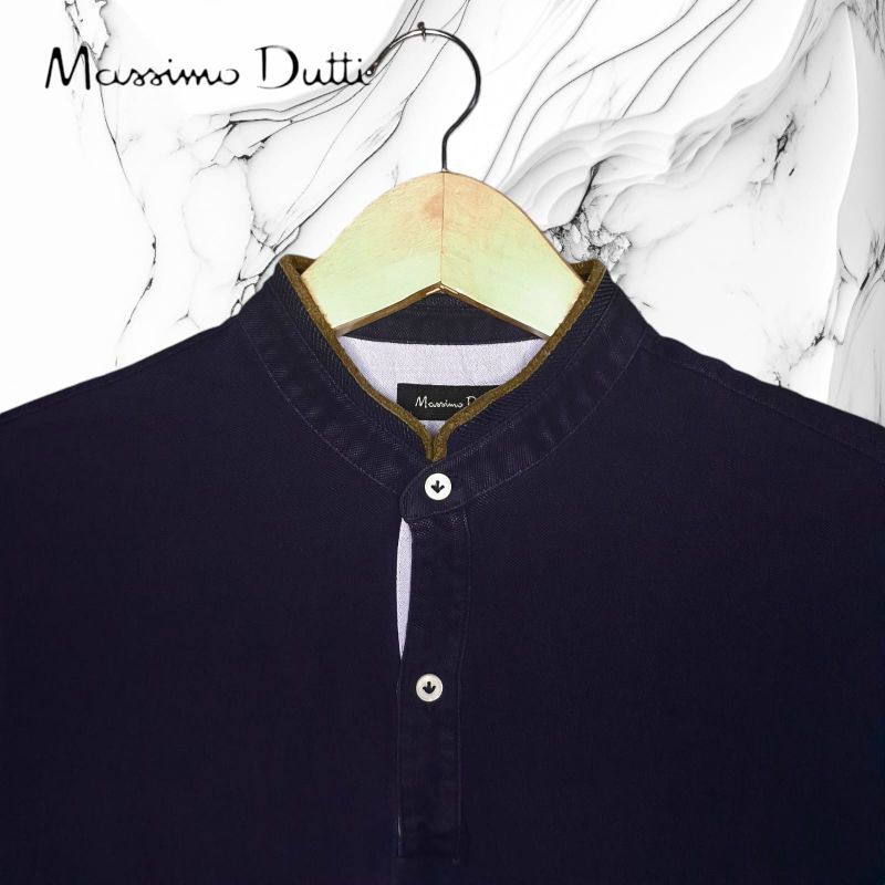 MASSIMO DUTTI KERAH SANGHAI, KAOS KERAH BAHAN POLO PRIA, KAOS PRIA
