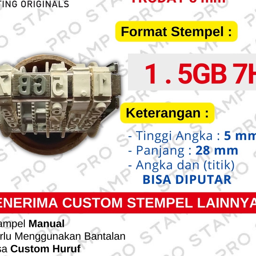 

Terbaru Stempel Angka Custom Kartu TRODAT