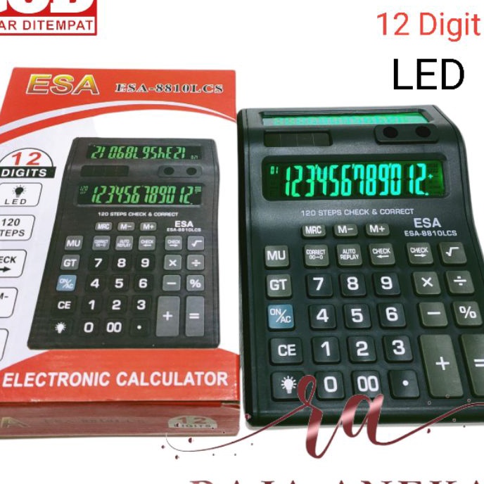 

Gila Kalkulator Layar Lcd Led menyala Calculator Esa 881 12 dit cek ulang 2 layar bolak balik