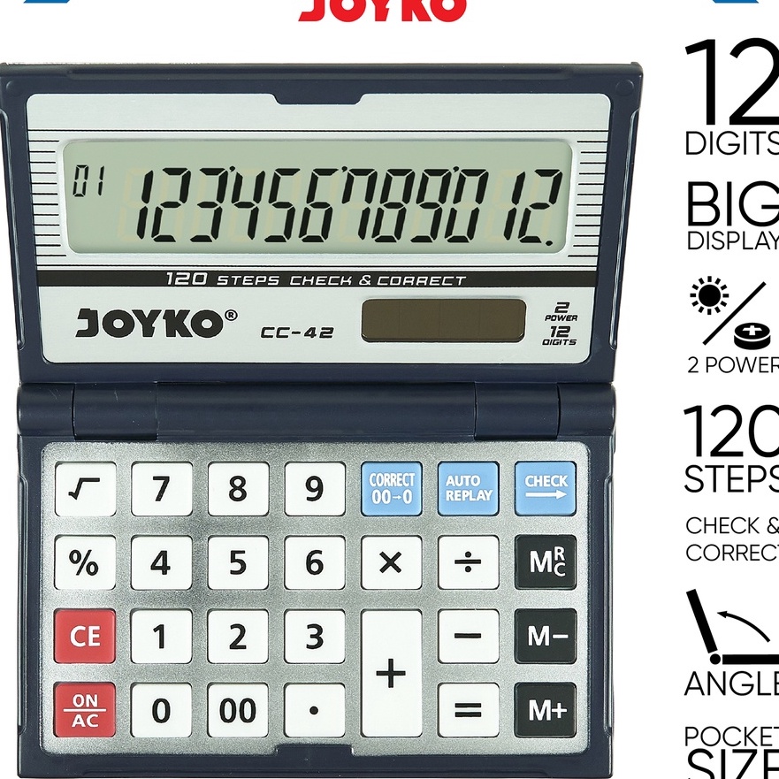 

Tawaran Calculator Kalkulator Joyko CC42 12 Dits Check Correct