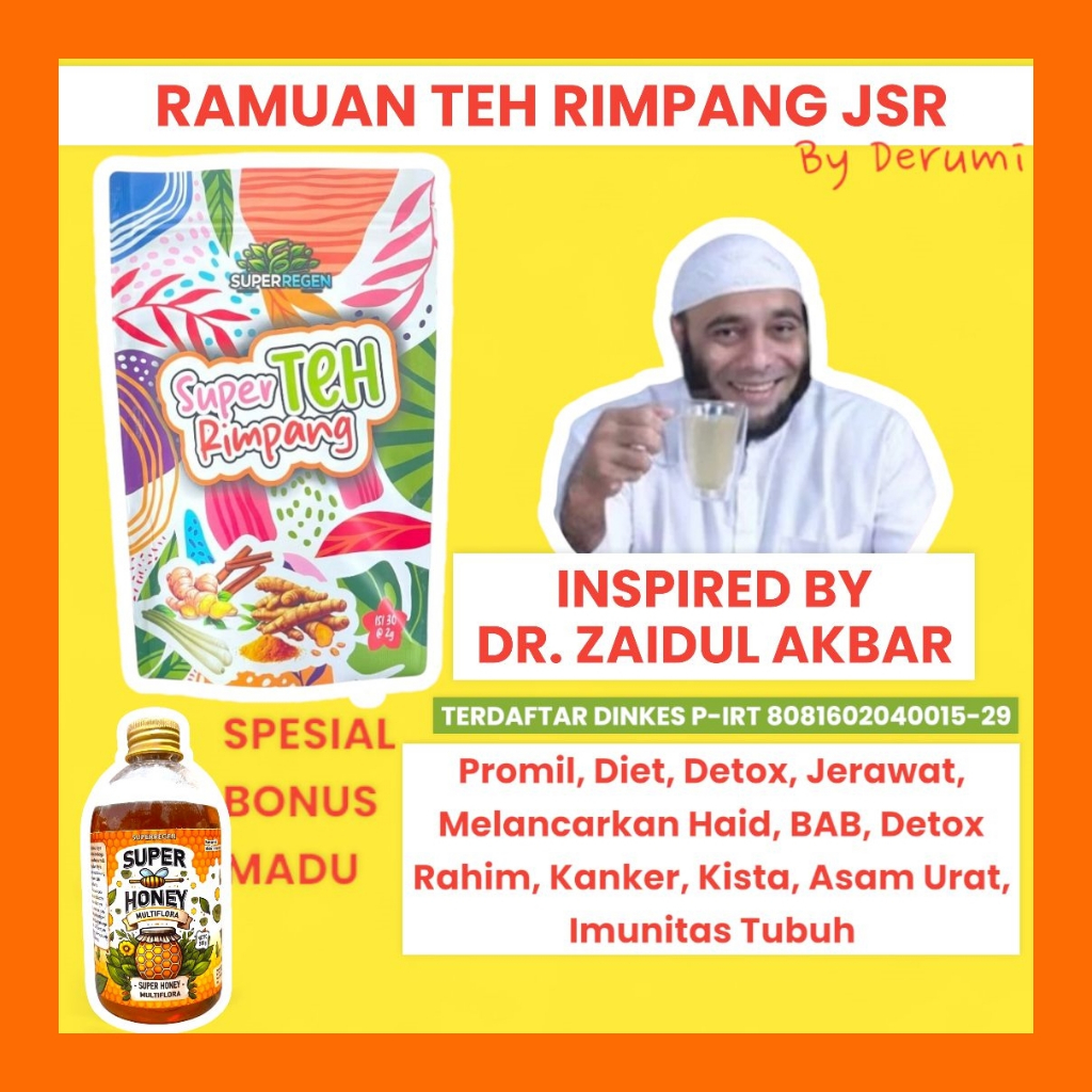 

RAMUAN RIMPANG JSR BY DR ZAIDUL AKBAR UNTUK DIET DAN MENGATASI ASAM LAMBUNG BONUS CHIA SEED | Super teh rimpang Pelangsing Herbal JSR Zaidul Akbar Teh Rimpang Herbal Minuman Tradisional Organik Alami | RAMUAN RIMPANG JSR BY DR ZAIDUL AKBAR BAGUS UNTUK DI