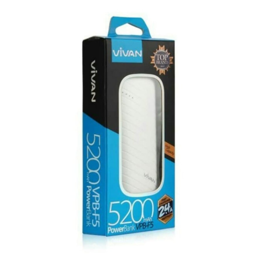 VIVAN VPB-F5 Powerbank Single Port USB 5200mAh 2.4A Mini Original