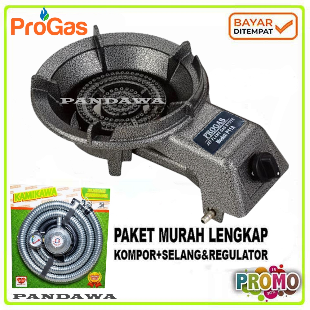 KOMPOR COR 1 TUNGKU API BESAR PROGAS P11A API SERIBU/KOMPOR GAS API SERIBU PROGAS+SELANG REGULATOR