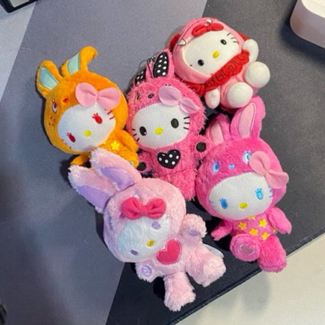 Ganci Gantungan Kunci Boneka Plush Keychain Hello Kitty HK Bunny Sanrio Preloved Original