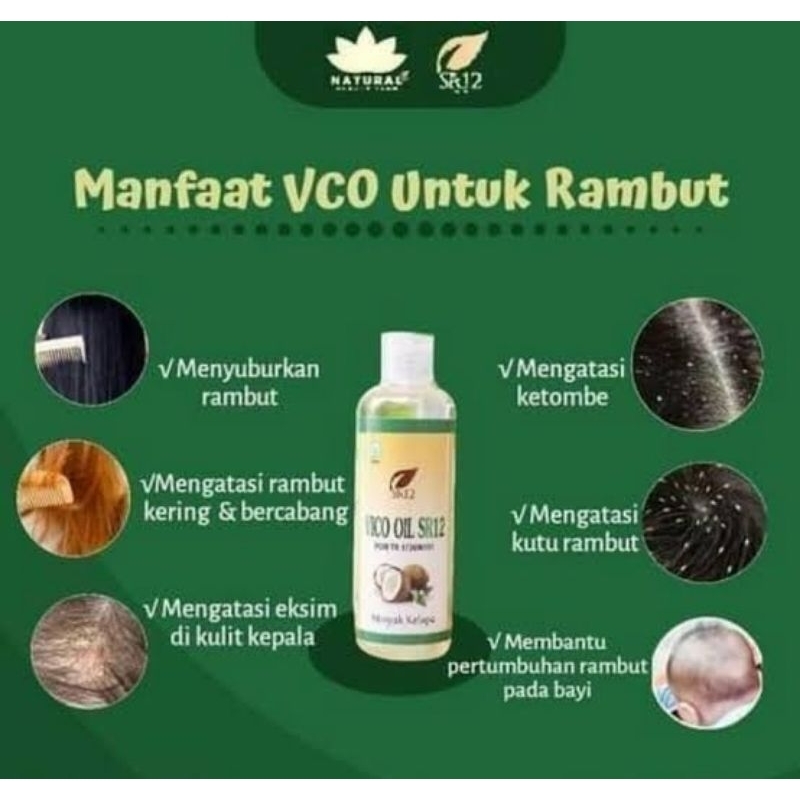 Minyak Kelapa Vco SR12 Mengatasi Rambut Rontok Ketombe Dan Kutuan Rambut Keriting  Bercabang Sale