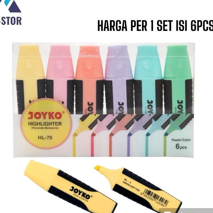

KP8 StabiloStabilo 1SetStabilo PastelHhlhter HL7 Penanda Berwarna Pastel Color 1 Set isi 6Pcs
