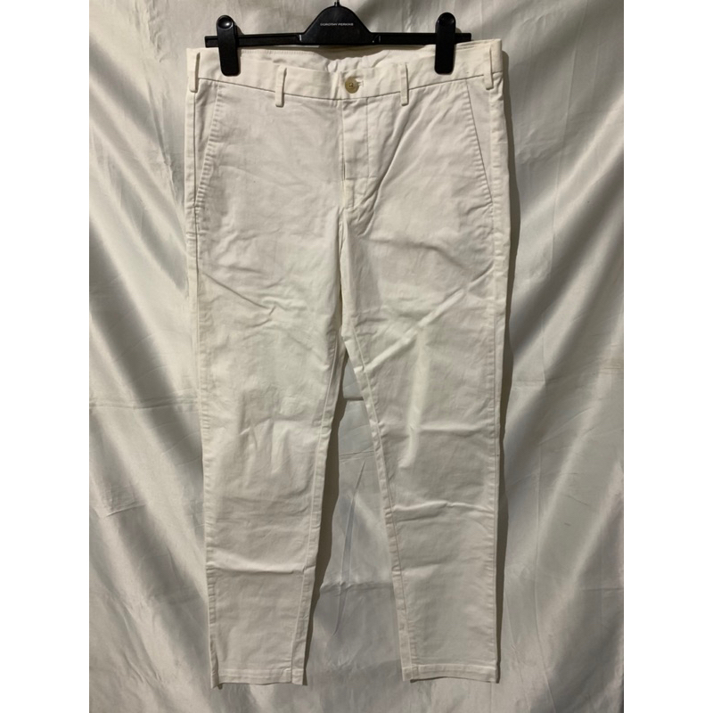 [TR] Celana Katun Uniqlo Pria Putih L