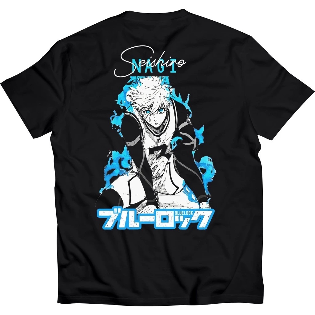 Baju Anime BLUE LOCK NAGI SHEISHIRO Vol 1 Kaos Pria Free Stiker