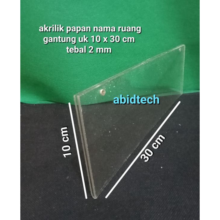 

KI3 akrilik papan nama ruang gantungtempel uk 1 x 3 cm tebal 2 mm