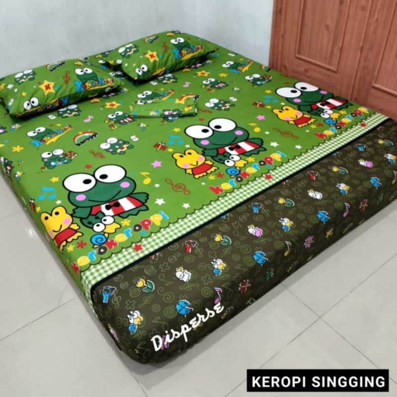 Sprei karakter anak homemade melodi cow keroppi