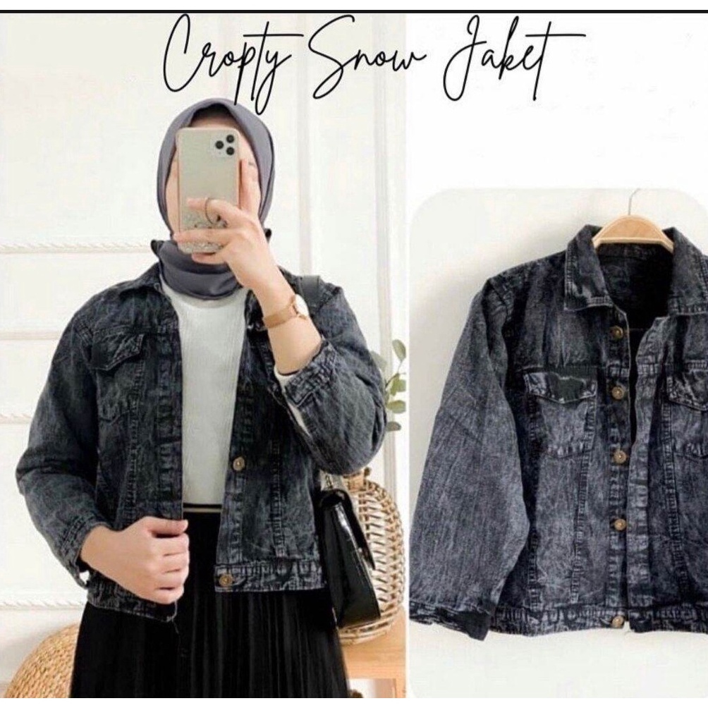 JAKET JEANS WANITA CEWEK CEWE RAWIS JAKET JINS DENIM JAKET MURAH TERBARU TERLARISJAKET JEANS SNOW DE