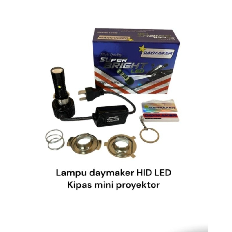 lampu depan daymaker hid led mini projector mp1s kipas universal motor/ lampu led daymaker projector