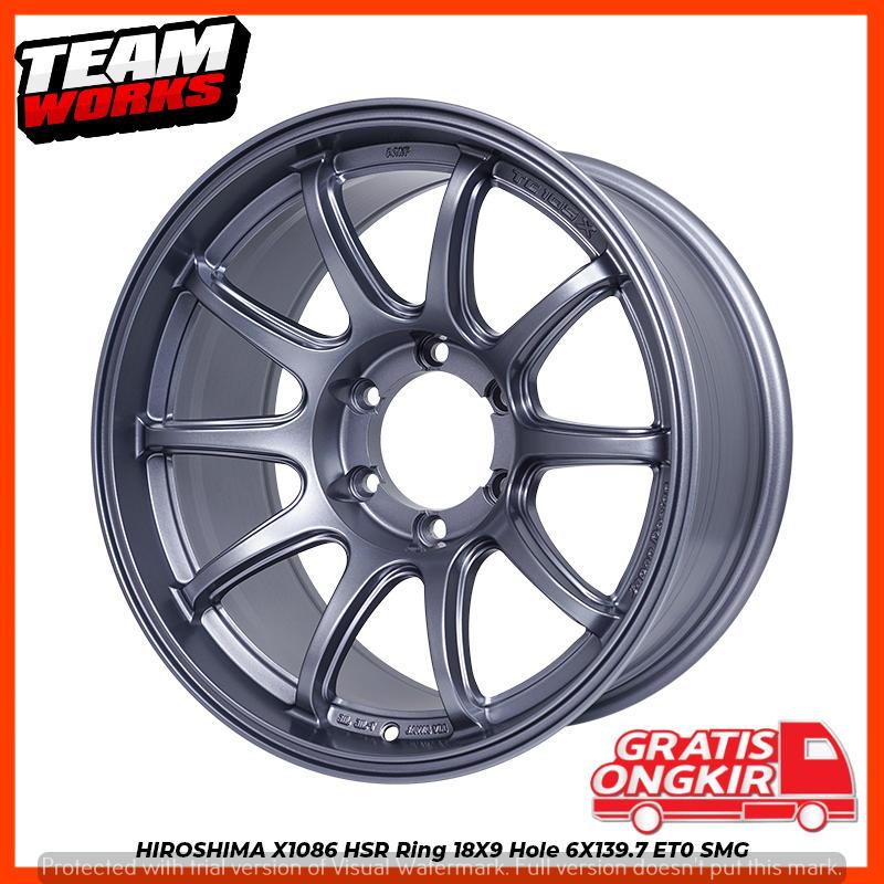 VELG RALLY LOOK RING 18 HSR HIROSHIMA GREY PCD 6X139,7 VELAG R18 MOBIL FORTUNER MUX STRADA TRITON