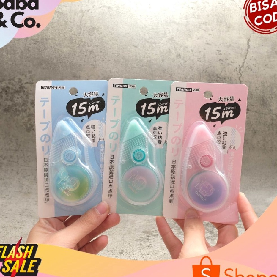 

Terbaik GLUE TAPE POLOS 15 METER TWINGGO TGG1523 LEM PITA TWINGGO GLUE TAPE TWINGGO LUCU UNIK ALAT TULI SEKOLAH KANTOR ATK BISA COD