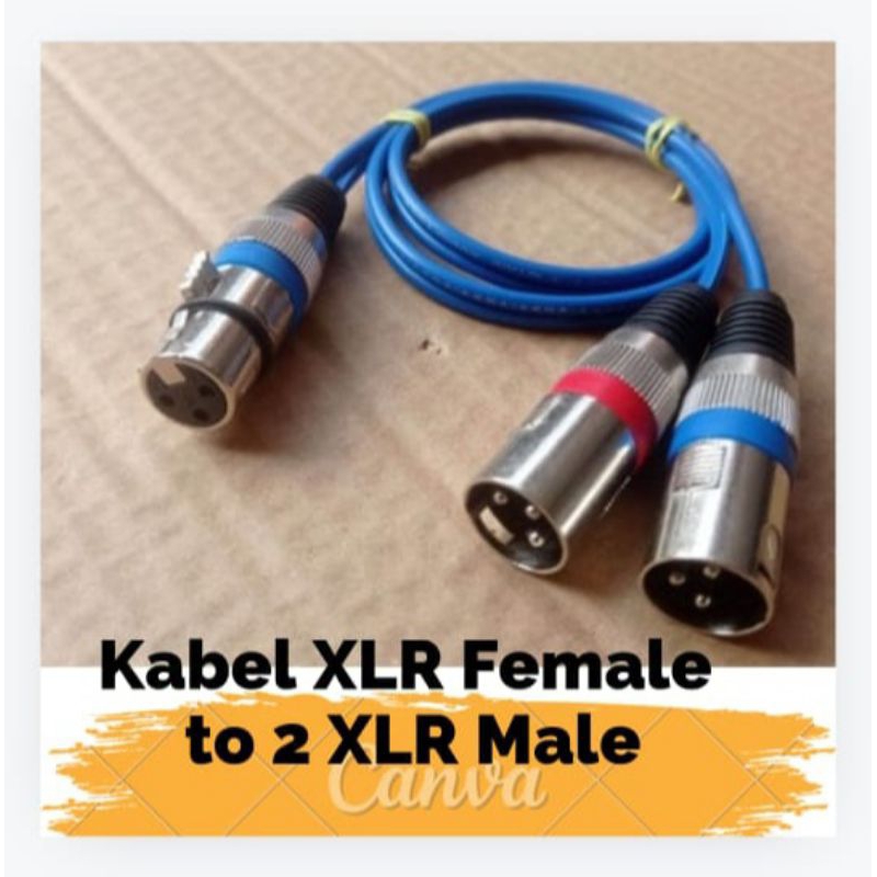 Kabel XLR Female to 2 xlr male kabel audio kitani