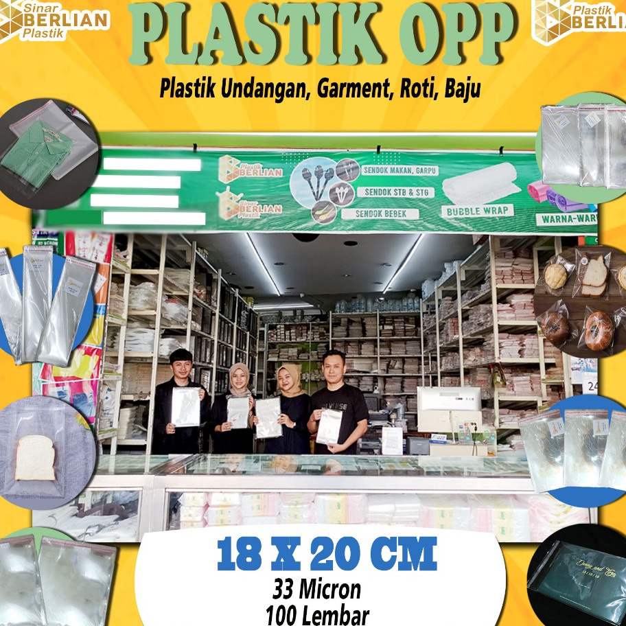

KI3 18 x 2 cm Plastik OPP TEBAL 1 lbr lemseal