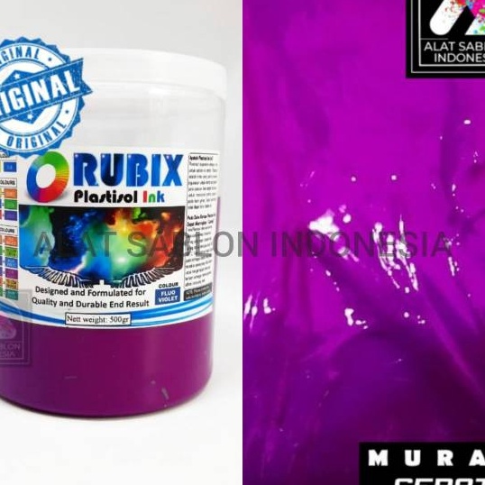 

KP8 TINTA SABLON PLASTISOL RUBIX UNGU STABILO FLO VIOLET GR