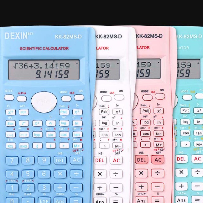 

KP8 DEXIN Scientific Calculator Kalkulator Ilmiah Sains Kalkulasi Warna Pastel Pastel Colors
