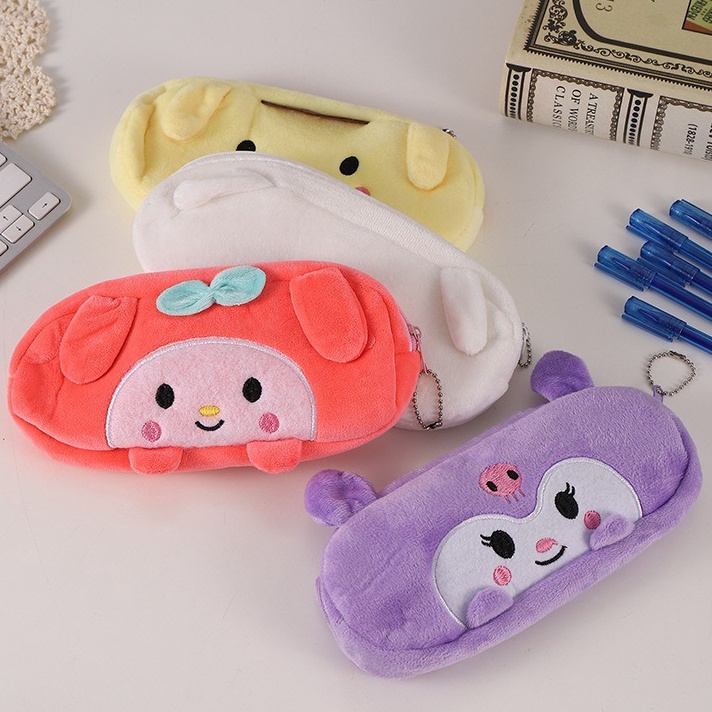 

HJ6 Kotak Pensil Tepak Cinnamoroll Melody Kuromi Pompompurin Pencil Case Lucu