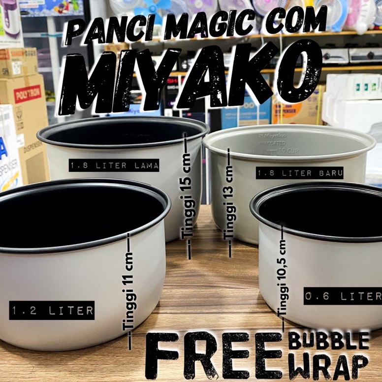 ART W7X2 Panci Magic Com Miyako 6 1 12 dan 18 2 Liter ORIGINAL ADA LOGO MIYAKO Teplon rice cooker Bi