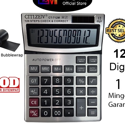 

HJ6 Kalkulator CT712M 12 Dit Calculator Check Dual 2 Power