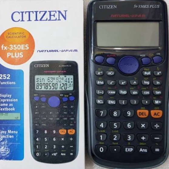 

KI3 Kalkulator Scientific Citizen FX35ES PLUS Komplit 252 functions