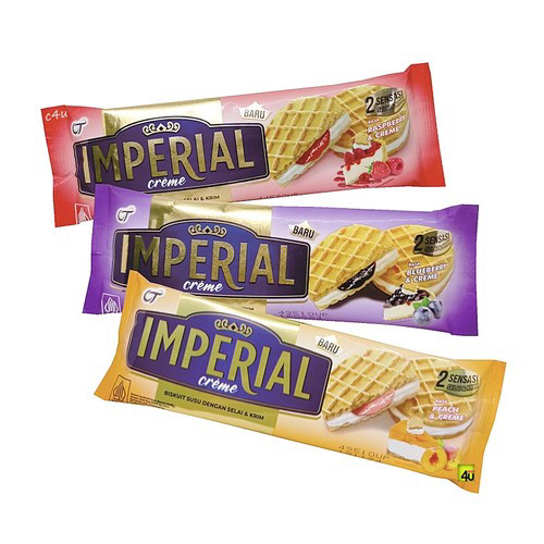 

Imperial biskuit peach & cream / blueberry & cream / raspberry & cream 108 gram