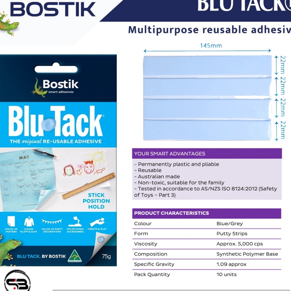 

Bonus Lem Serbaguna Blu Tack Bostik Australia