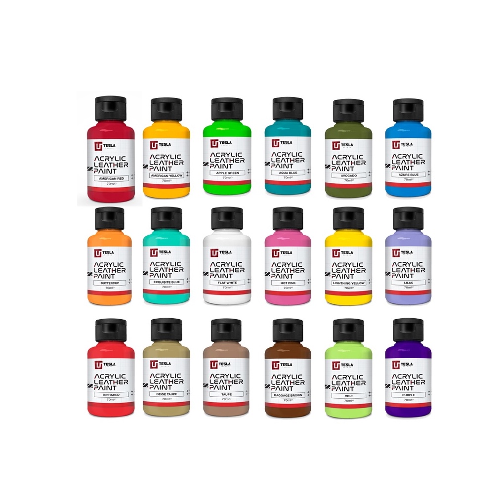 

ART N5K9 Tesla Acrylic Leather Paint 7ml Part 1 Cat Sepatu Canvas Suede Cat Kulit Cat Tas Dompet Leather Paint Untuk Bahan Sintesis