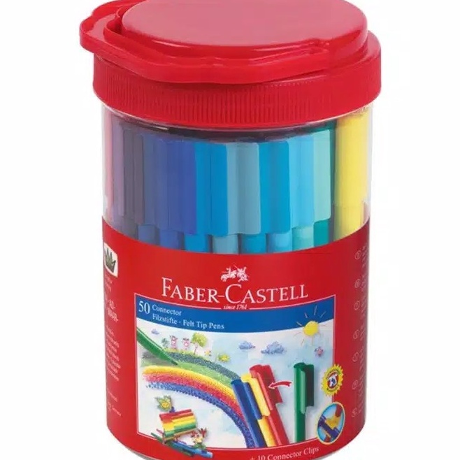 

ART A8O9 Connector Pen 5 Warna Faber Castell Jar Toples