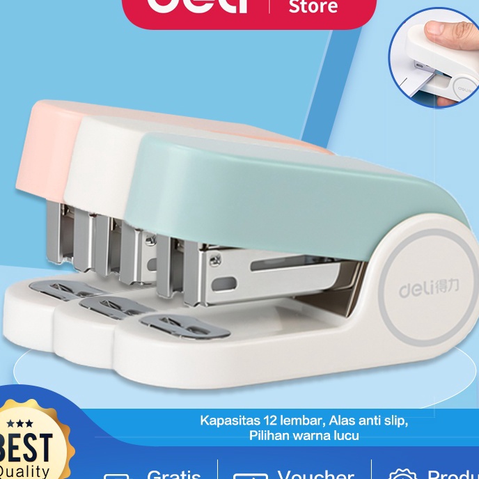 

Terbatas Deli Stapler Staples Kapasitas 12 Lembar Lucu TA21