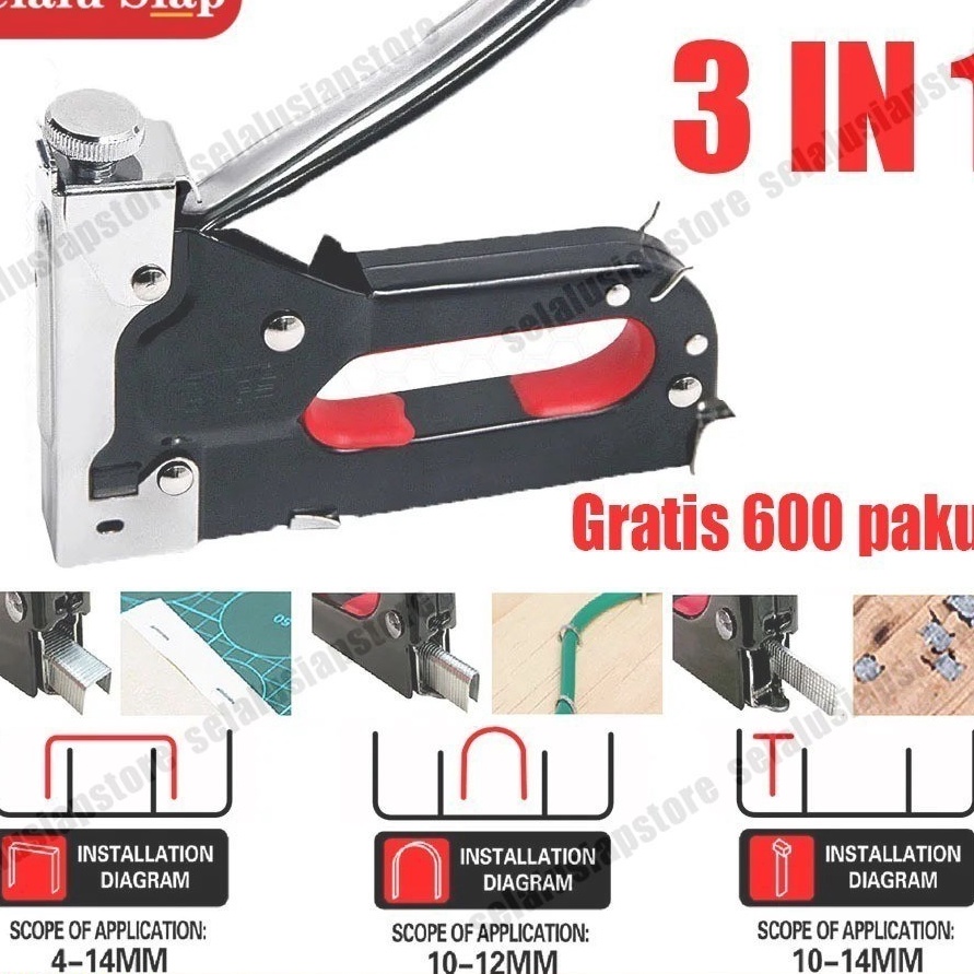 

Cepat Gratis 6 paku 3 In 1 Kuku Stapler Konsi Konsi Furnitur DIY Pelapis Pelapis Stapler Multifungsi Stapler Dekorasi Rumah Alat Pertukangan