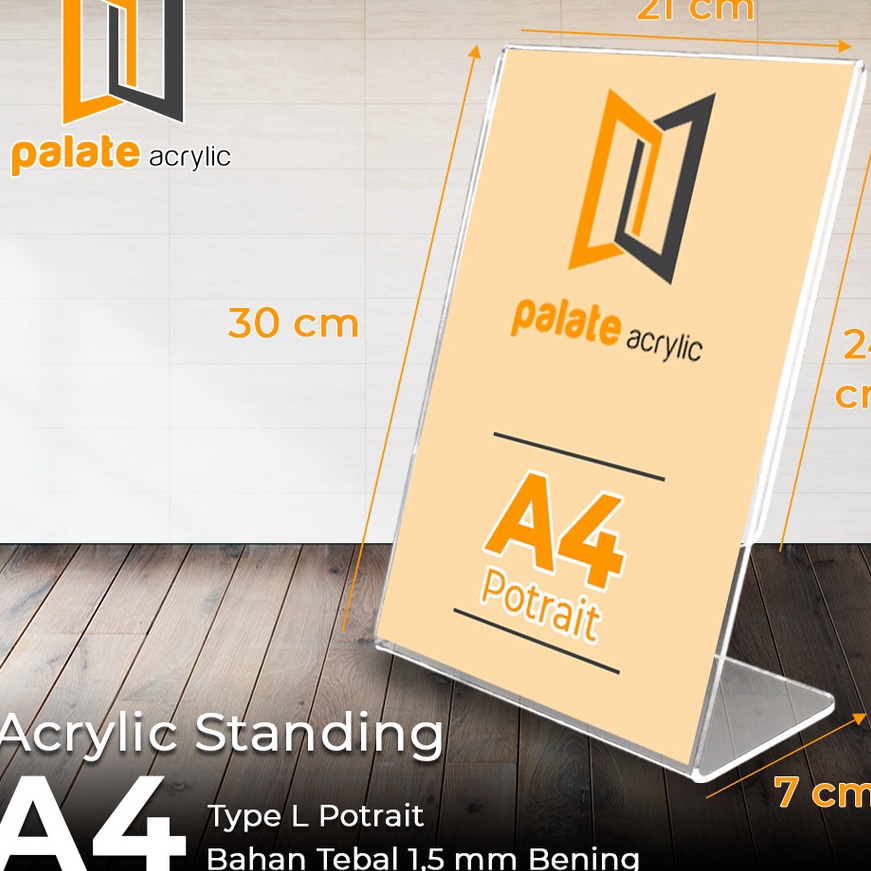 

Pilihan ACRYLIC TENT HOLDER AKRILIK BROSUR A4 L PORTRAIT 15MM