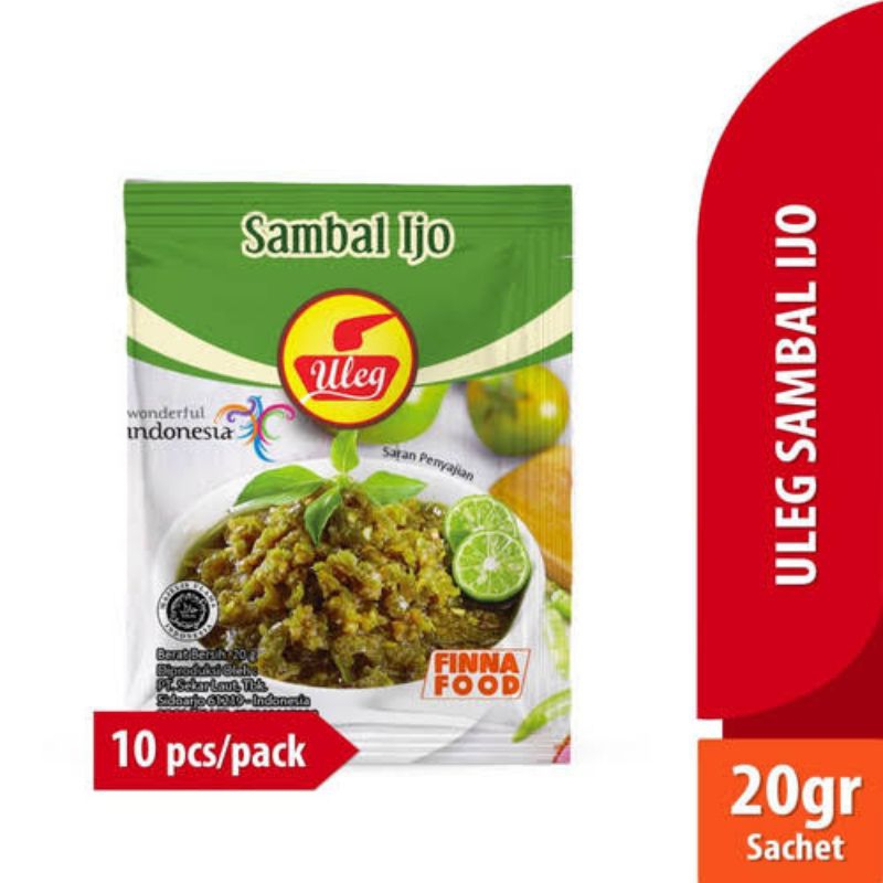 

sambal ijo uleg 10 saset sambel ulek