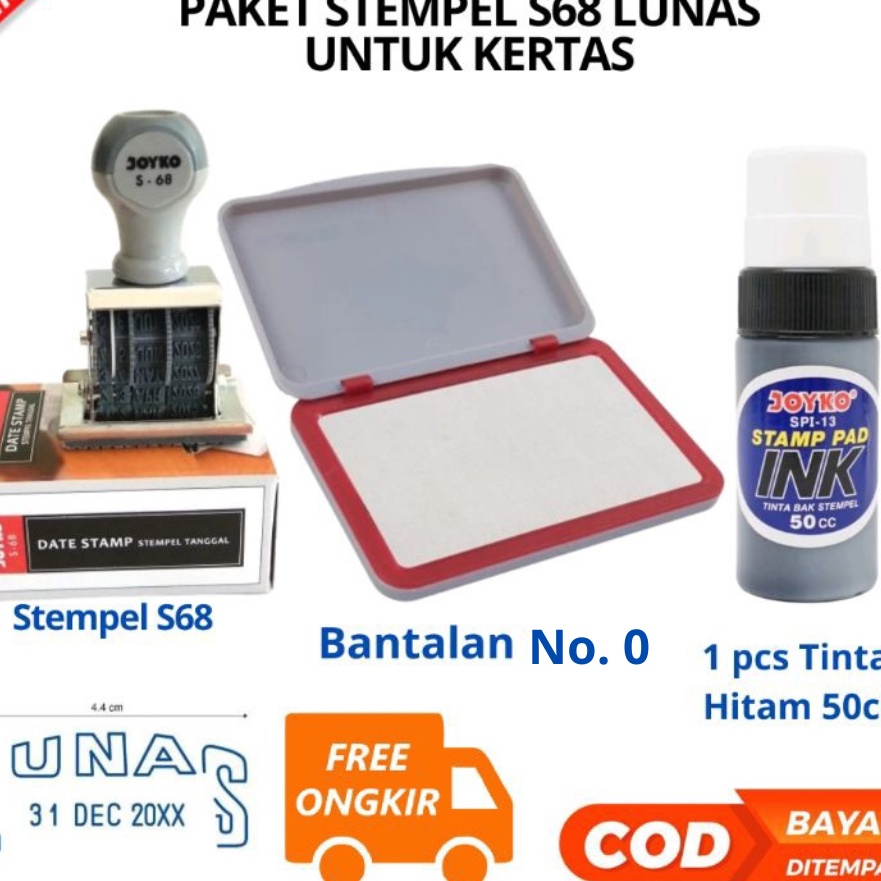 

Pilihan JIB BAYAR DI TEMPAT Stempel Lunas Tanggal Date Stamp dan bantalan S68 JOYKO ArtPyramid S68 Tinta Refill Bak Stempel Hitam 5 cc JOYKO SPI13 Stamp Pad Ink PBF
