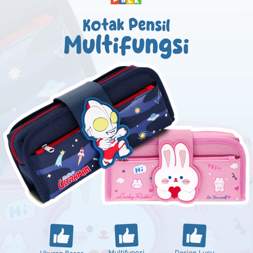 

KP8 KiddoPack Kotak Pensil Multifungsi Anak Sekolah LakiLaki Perempuan Bruno