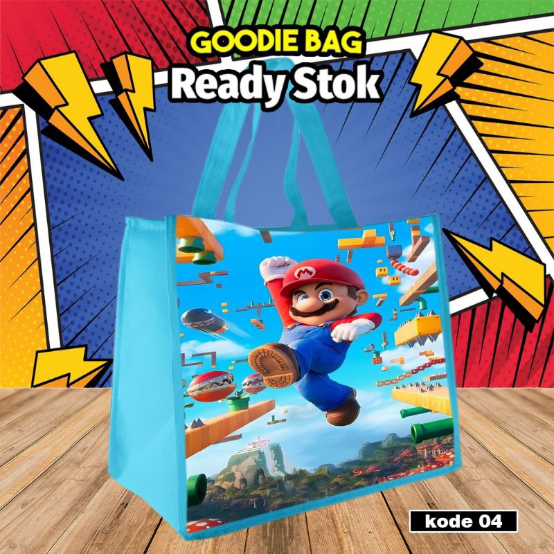 

LANCAR 10Pcs | tas kantong makanan snacks | goodie bag karakter SUPER MARIO katalog 04 | tas ultah | kantong