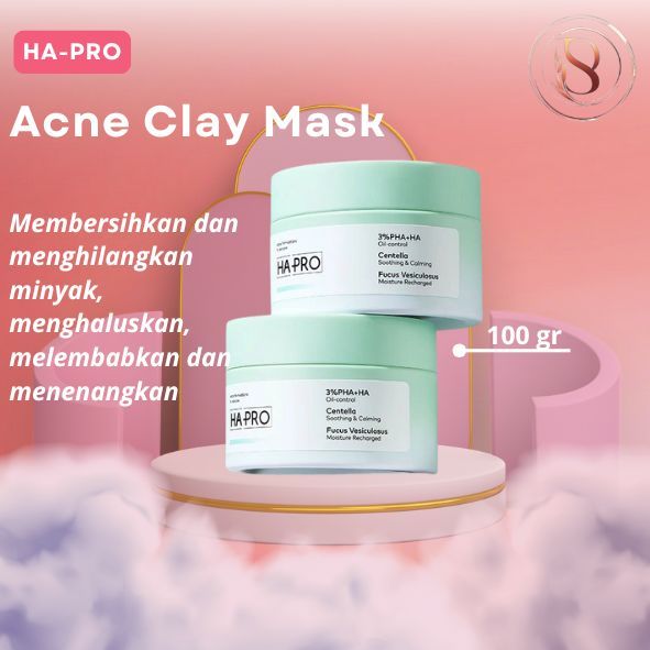 Ha Pro Cica Clay Mask 100gr Acne Clay Mask Clay Mask Masker Jerawat Masker Wajah Masker Clay