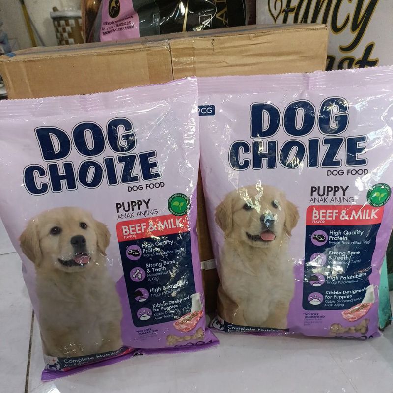 dog choize puppy beef and milk maknan anakan anjing dog choize puppy 800gr