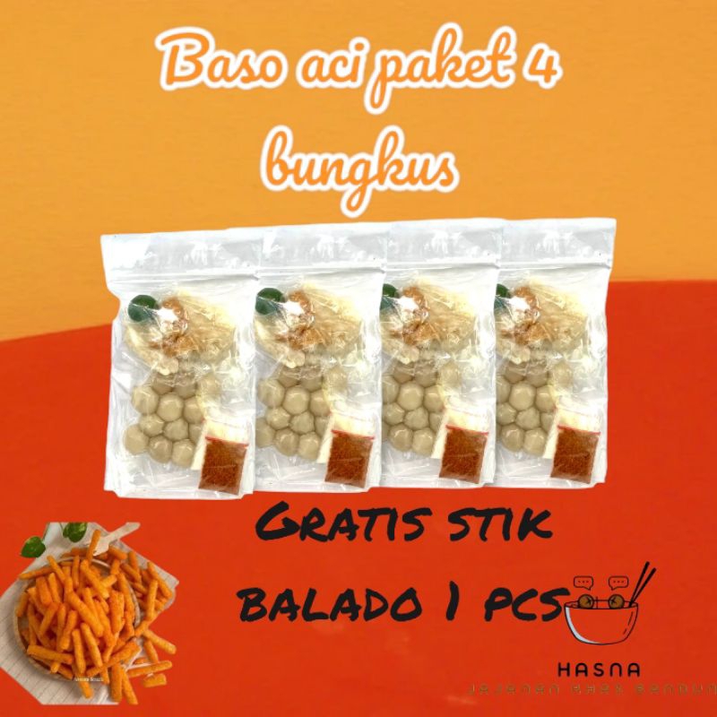 

baso aci paket 4 bungkus terlaris no1 /baso aci halal/baso aci paket keluarga sehat/baso aci murah