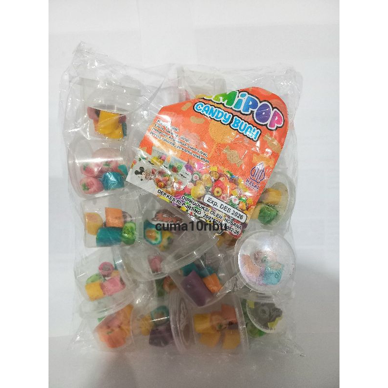 

READY Permen Candy Buah 1pack isi 20pcs Free Tempat sambal mini