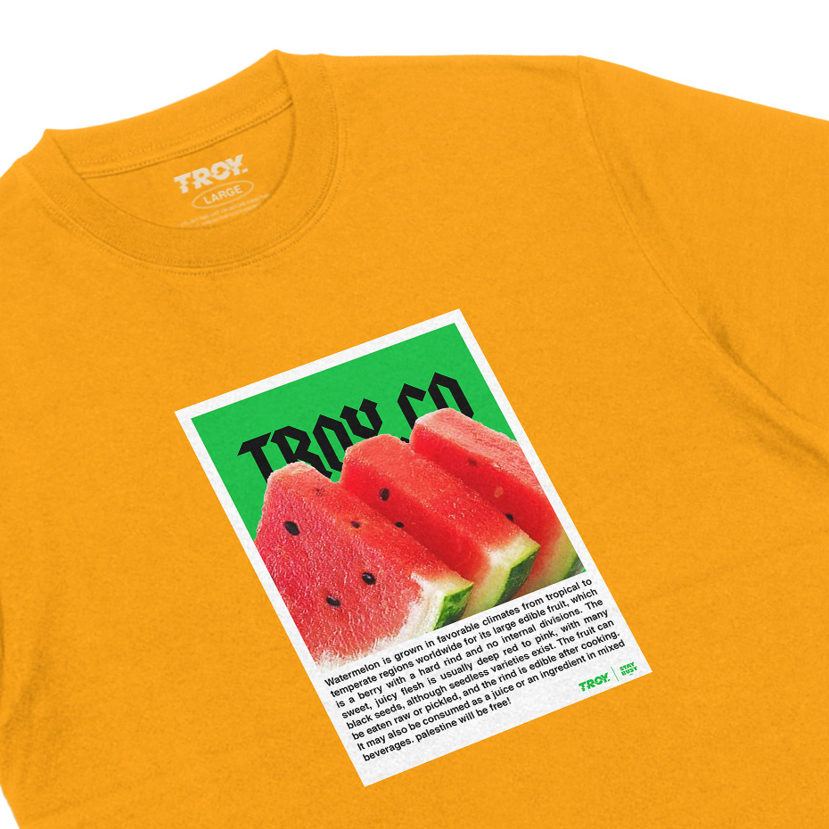 Troy Company Tshirt Yellow Mustard Watermelon - Kaos Kuning Mustard Kaos Lengan Pendek MTD 2776