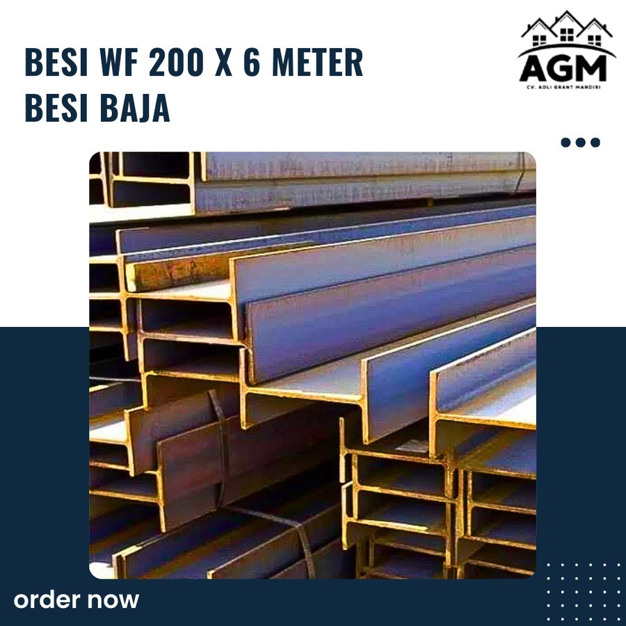 besi wf 200 x 6 meter besi baja kontruksi gudang lautan steel KS