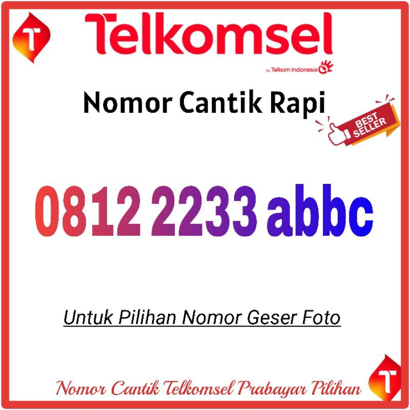 nomor cantik telkomsel simpati 12345 awalan 812 2233