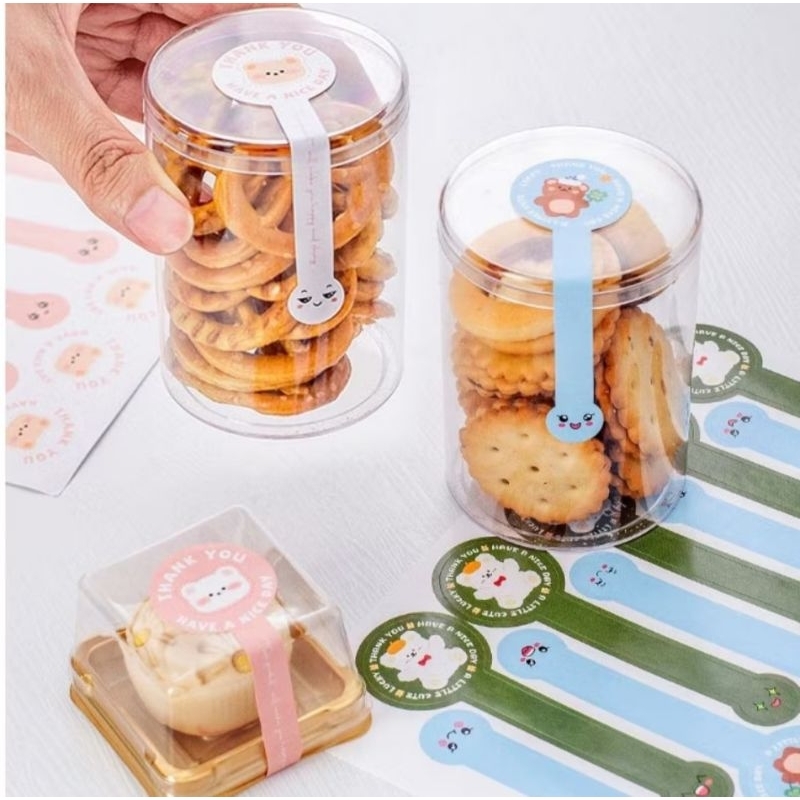 

50 pcs stiker thank you botol cup toples