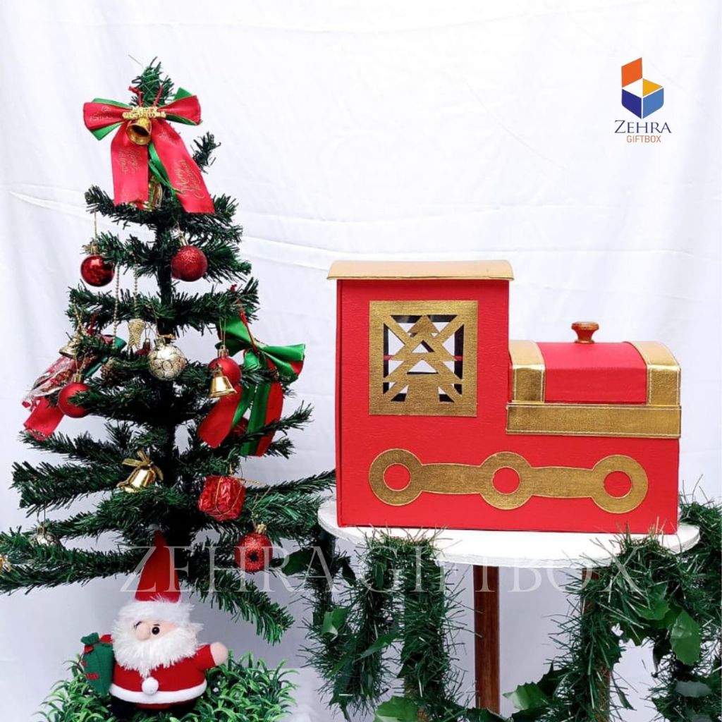 

Kotak Hampers Cookies Kue Natal Bentuk Kereta Santa Unik Bahan Sintetis