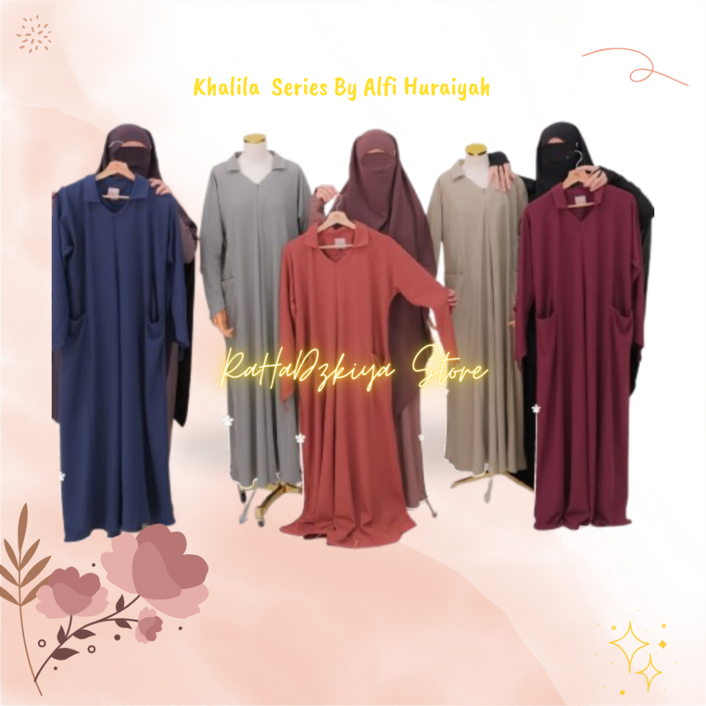 Abaya Knit Premium Kalila By Alfi Huraiyah readystok abaya adem dan tidak nerawang